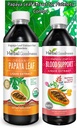 Papaya Blatt Extrakt Bundle - Verdauungs- und Blutunterstützung Combo, 2 Units, 12oz und 16oz Non GMO - pflanzliche Güte