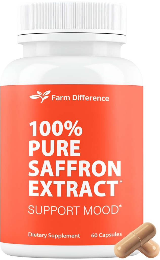 Saffron Supplements 88.5mg - 100% Pure Saffron Extract Capsules - Mood, Eye, & Energy Support - Made in Italy