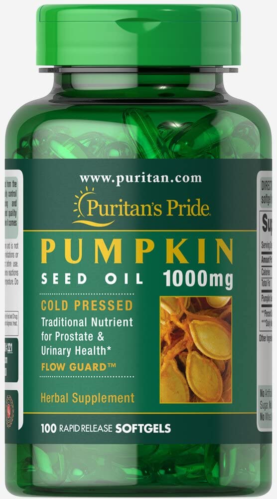 Olio di semi di zucca, Supporta la prostata e la salute urinaria Conte bianco 100 (Pack of 1)