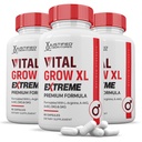 Justified Laboratories (3 Pack Vital Grow XL Extreme Pills 1600MG Premium Formel Proprietary Blend für Männer Gesundheit 180 Kapseln