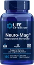 Prolongation de vie Neuro-Mag Magnésium L-Thréonate, 150 Capsules végétariennes, Supplément de Magtéine pour les femmes et les hommes