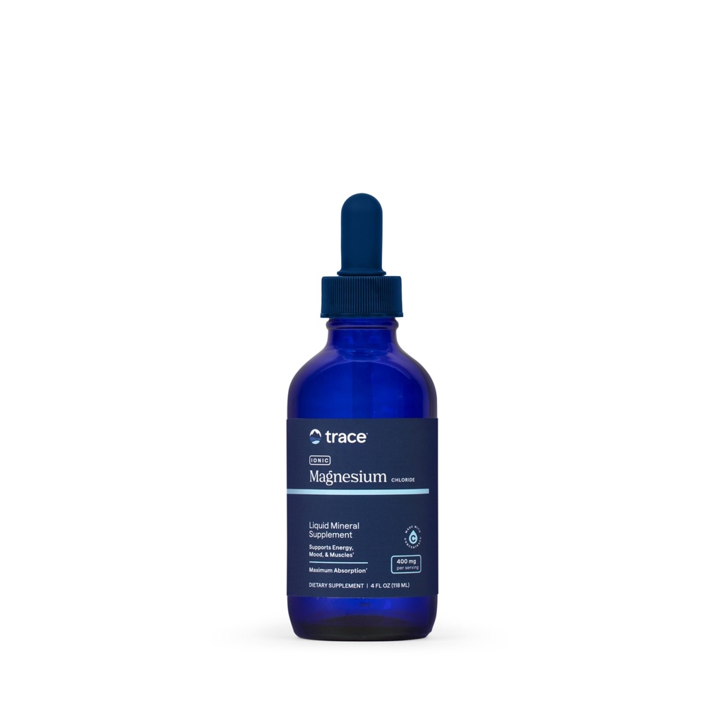 Minéraux traces Magnésium ionique - Magnésium ionique liquide pour soutenir la santé immunitaire, cérébrale et cardiaque - Supplément à l'aide énergie et vitalité - Supplément au magnésium et au sodium - 4 fl oz (30 portions)