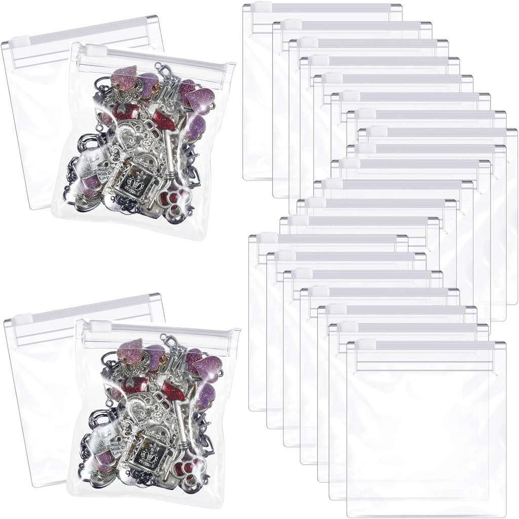 Pill Pouch Taschen Reißverschluss Pillentasche wiederverwendbare Pillen Baggies Klare Plastik Pillen Taschen Selbstversiegelung Reisemedizin Organizer Speicher mit Slide Lock für Cod Liver Öl, Pillen und kleine Gegenstände (36 Stück)