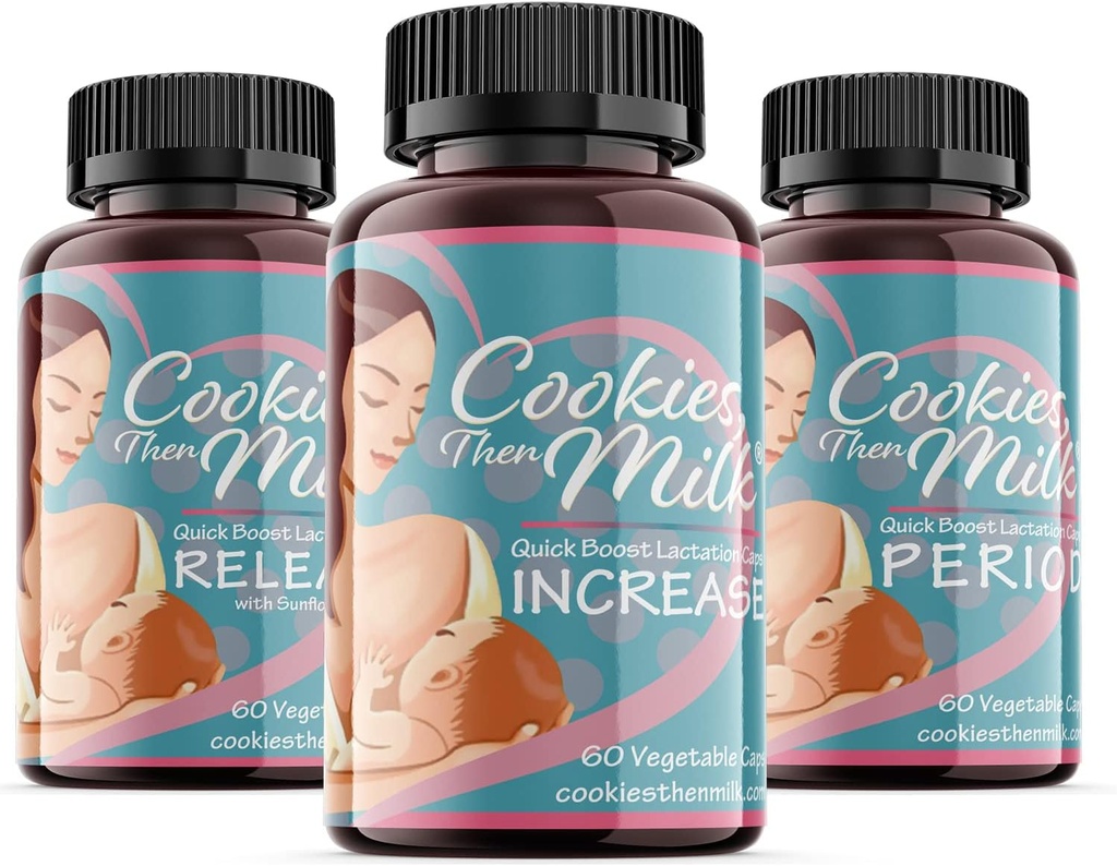 Schnelle Boost Lactation Kapseln Set, Pump- & Stillende Ergänzung Unterstützung für Brustmilchversorgung, Lactation Support Kapseln, schnelle Erhöhung, Freigabe und Periodenkappen