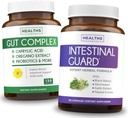 Garde intestinale et complexe Gut (2 mois d'approvisionnement) Combo Gut Guard - Garde intestinale (120 capsules) Formule naturelle et complexe Gut (120 capsules) Support Candida naturel - Support tout-en-un