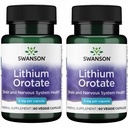 Swanson Lithium Orotate Antioxidant Mood Emotional Wellness Behavior Memory Support Supplement 5 mg 60 Veggie Kapseln (Elemental Lithium) 2 Pack