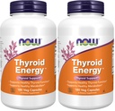 NOW Foods Supplements, Thyroid EnergyTM, Jod und Tyrosin Plus Selen, Zink und Kupfer, 180 Veg Kapseln (Paket von 2)