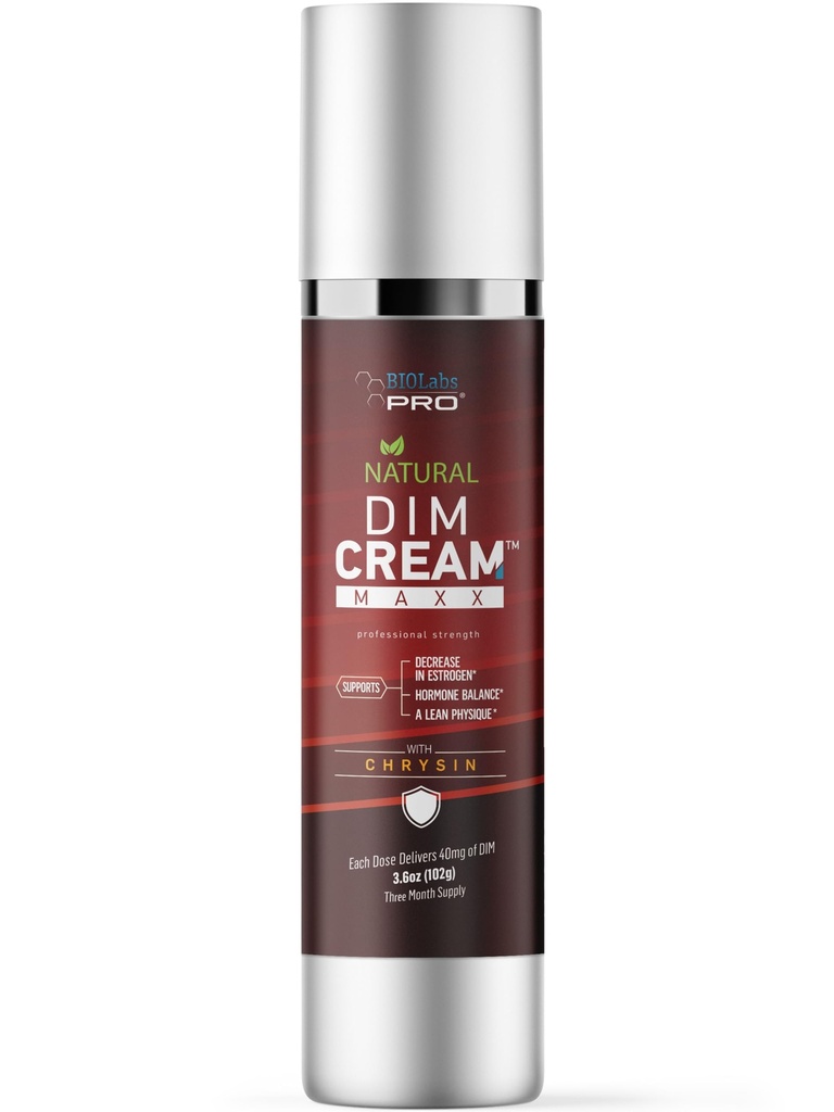 BIOLABS PRO Estrogen Blocker - Crème naturelle DIM - Métaboliser l'excès d'estrogen - Diindolylméthane Hormone Balance Support Complément thématique DIM pour les hommes ou les femmes - 3.6oz