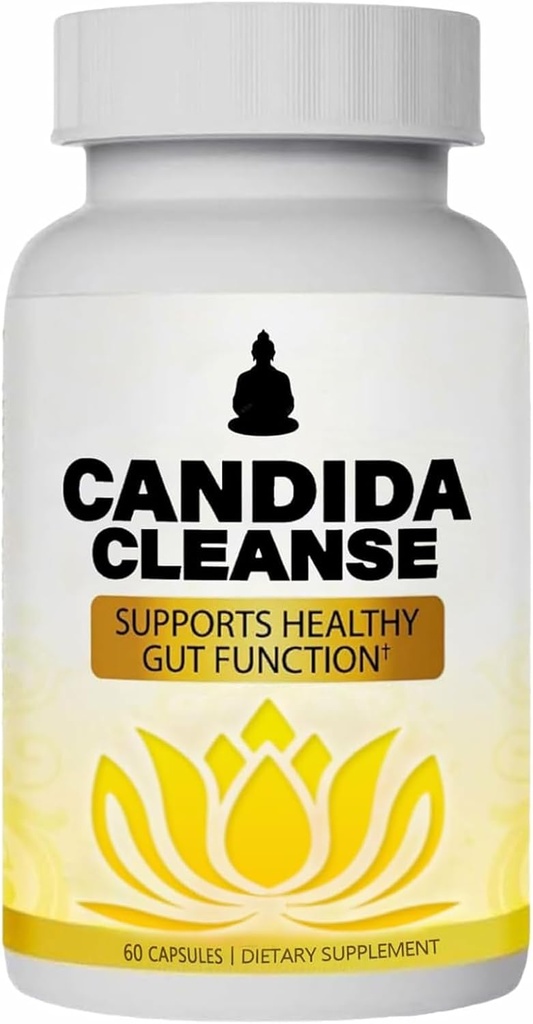 Candida Cleanse, Gut & Colon Support, Advanced Probiotic & Herbal Formula, Oregano Leaf, Wormwood, Black Walnut, Caprylic Acid-1 für Herren & Frauen, 60 Kapseln