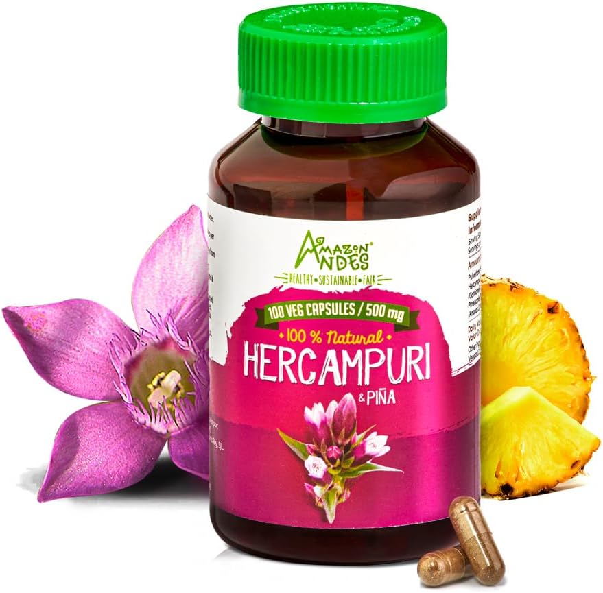 Hercampuri Kapseln l 1500mg pro Portion l Vegan, Non-GMO & Allegen-freie Pillen l Andes