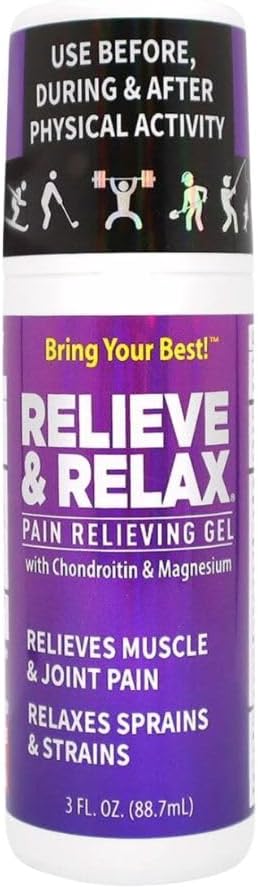 Relieve & Relax Pain Relief Roll on - Extra Strength, Fast Action, Mess-Free Topical Analgesic - Soothe Sore Muscle & Joint, Back, Knie, Fuß, Hand Schmerz Relief - HSA/FSA Eligible - 3 Fl. Oz, 1-Pack