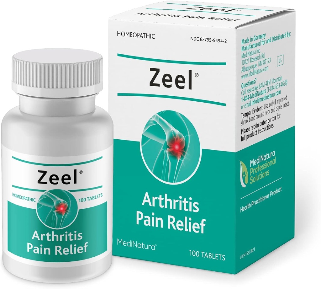 MediNatura Zeel Supporto omeopatico aiuta a alleviare il dolore e la stanchezza intorno alle articolazioni - Arnica + 14 Ingredienti naturali attivi - 100 compresse