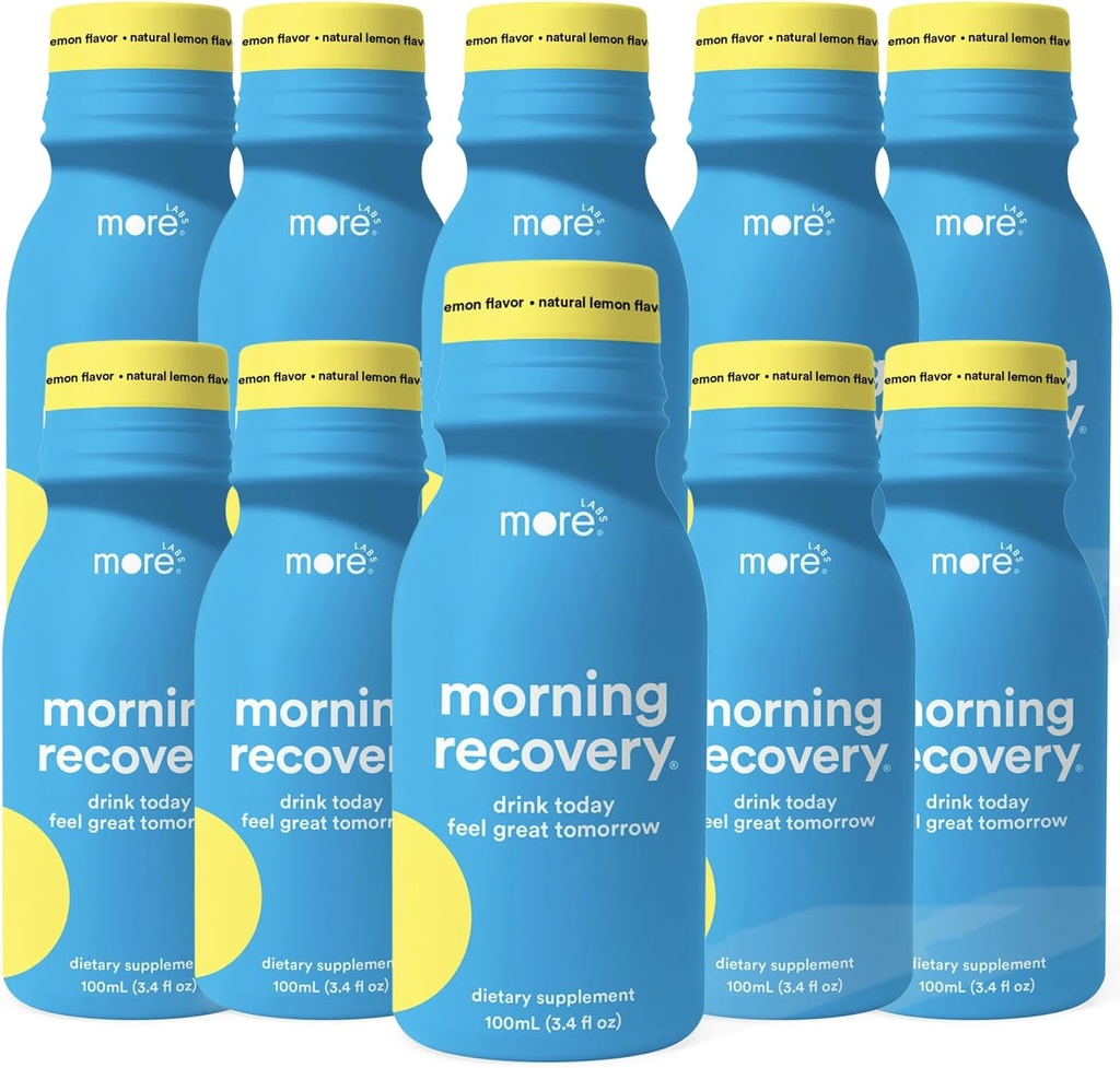 Mehr Labs Morgen Erholung Natürliche Zitronen Flavor Elektrolyt & Milchdistel Getränk 10 Pack | Hydrate während des Trinkens | Hoch lösliche Flüssigkeit DHM