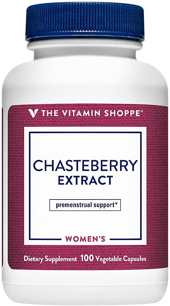Der Vitamin Shoppe Chasteberry Extract (Vitex Agnus Extract) Frauengesundheit für Premenstrual Support (100 Veggie Kapseln)
