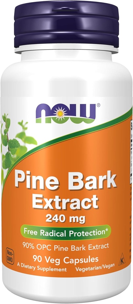 JETZT Nahrungsergänzungsmittel, Pine Bark Extrakt 240 mg, 90% OPC Pine Bark Extrakt, (aus der inneren Rinde der chinesischen roten Pine), 90 Veg Kapseln