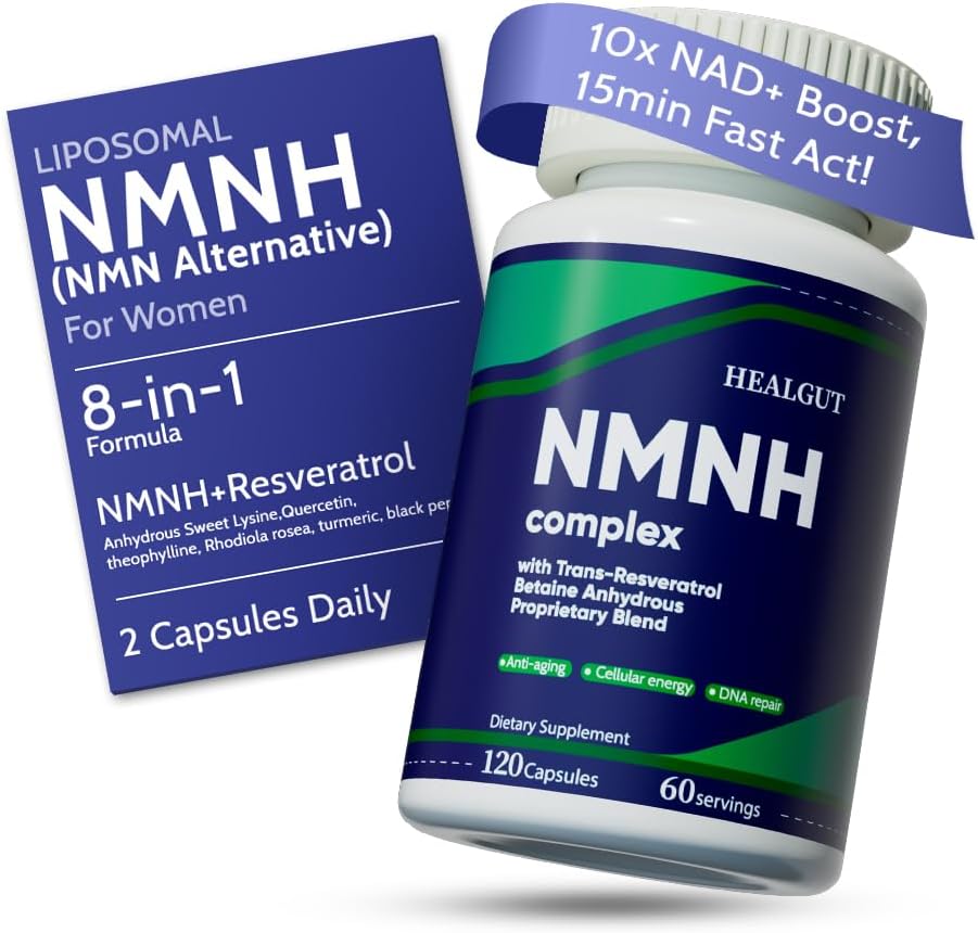 Liposomal NMNH Supplemento per l'energia delle donne: NMN Alternative + Trans-Resveratrol + TMG | Boosts NAD+ Livelli, Cellular Regeneration & Radiant Skin - 60-Day Anti-Aging Formula