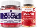 Sans sucre Glucosamine Chondritine MSM 120 Nombres + CoQ10 250mg Gummées remplies 60 Nombres