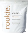 Proteine Probiotiche a base vegetale Rookie Wellness - Polvere di proteine di pea organica con profilo aminoacido completo, prebiotici e probiotici Gut-Healthy, & Oltre 25 vitamine e minerali (30 Serve, Cioccolato)