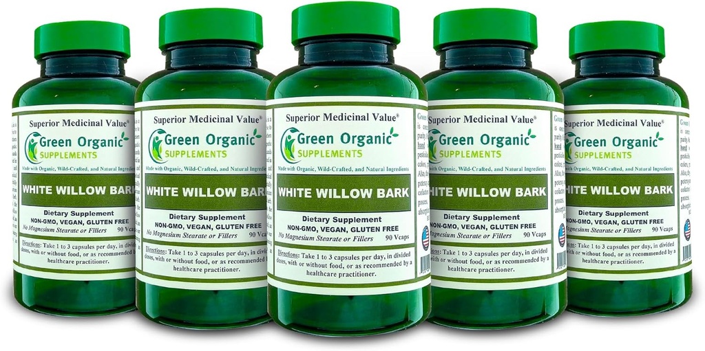 Grüne Bio-Ergänzungen White Willow Bark (Pack von 5)