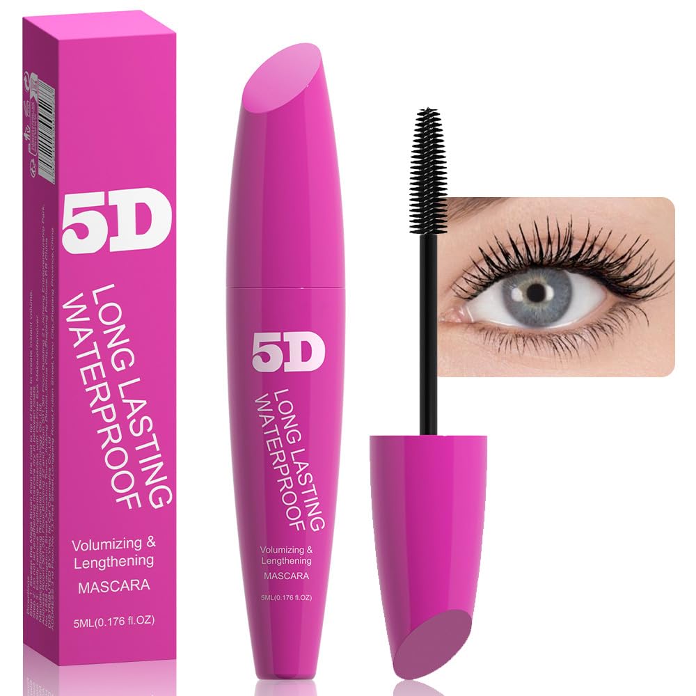 Schwarze Volumizing Curl lange tragen Mascara Smudge-Proof Intensive Länge Feathery Weiche volle Lashes Wasserdicht Keine Flaking Nicht Smudging Clumping,Kruelty Free