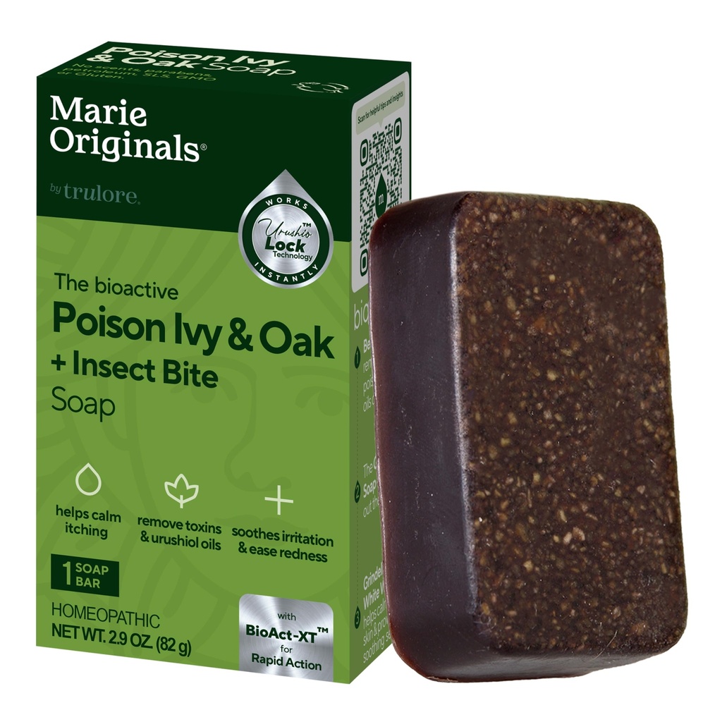 Marie's Original Poison Ivy Soap Bar | Tutto Natural Poison Ivy Treatment | Anti-Itch Skin Cleanser Bar Wash per Poison Ivy, Poison Oak & Sumac | Rimuove oli, Soothes & Relieve Rashes | 2.9 once