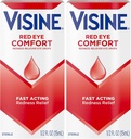 Visine Red Eye Comfort Redness Relief Augentropfen, um zu helfen, rote Augen zu lindern aufgrund von Minor Augen Irritationen Fast, Tetrahydrozoline HCl, 0.5 fl. oz (Pack von 2)