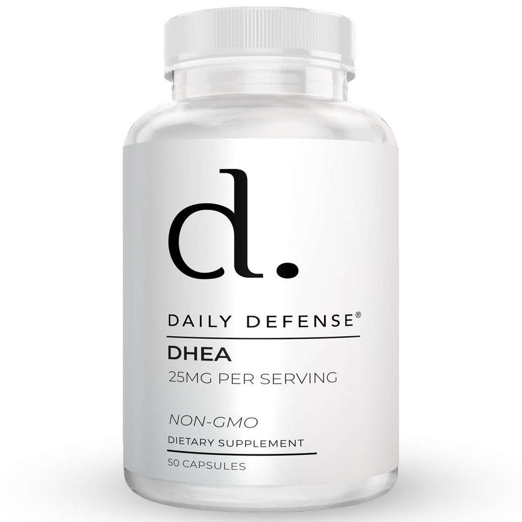 Pure DHEA 25mg für Frauen und Männer DHEA-Ergänzung für Frauen und Männer - Nur die richtige Dosierung von DHEA Vitaminen für Vitalität, Energie-Boost, & Mood-Unterstützung - DHEA 25 mg pro Kapsel - 50 Kapseln