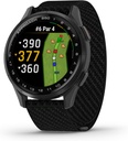 Garmin Approach® S50, Advanced Golf GPS Smartwatch, AMOLED Display, On-Course Features, Handgelenkbasierte Herzfrequenz, Schiefer Aluminium Lünette mit schwarzem ComfortFit Nylonband