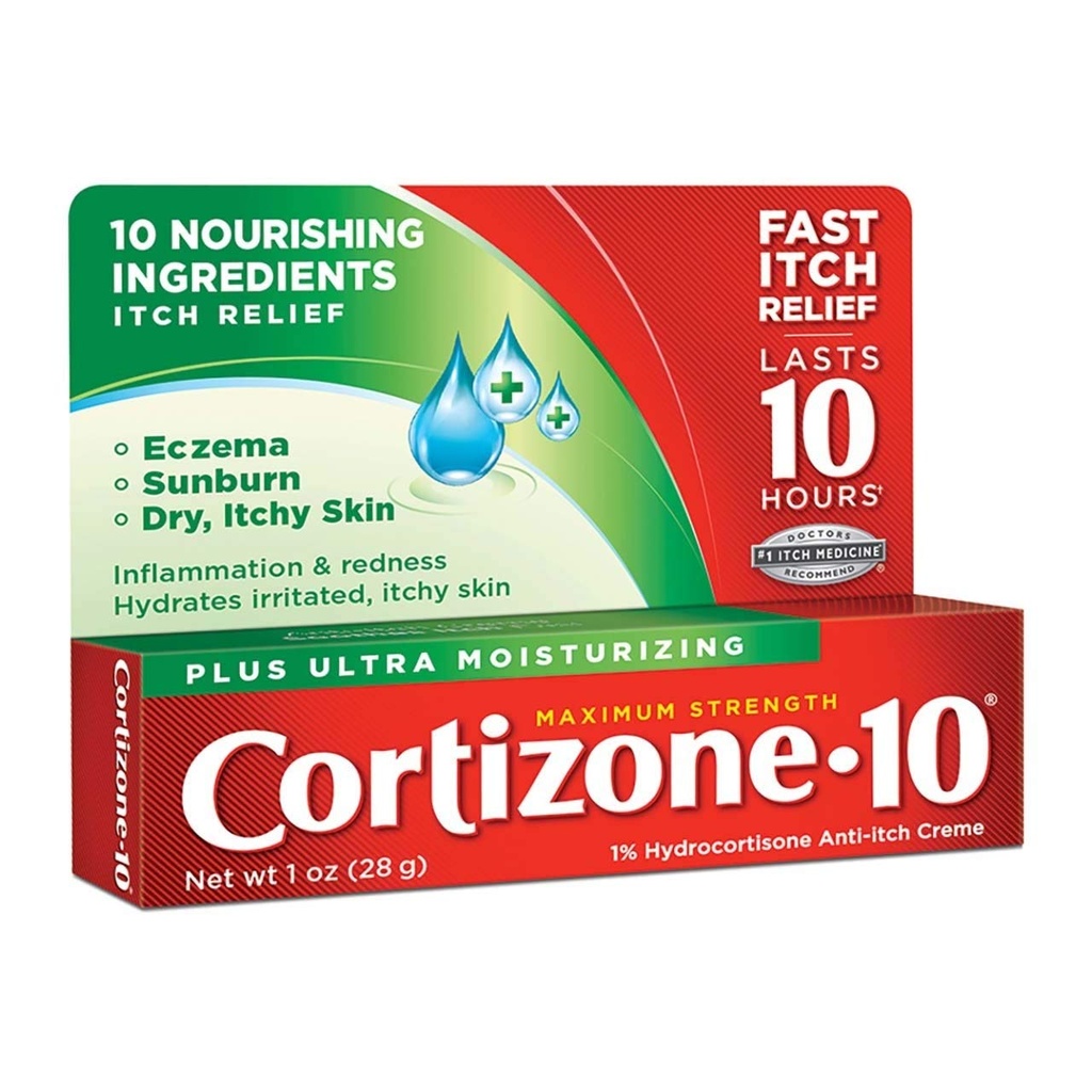Cortizone-10 Anti-Itch Creme Plus Heilung Moisturizer, Maximale Stärke, 1 Unze.