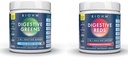 BIOHM Ensemble essentiel, Rouges et Verts digestifs, Poudre superalimentée, Antioxydants, Vitamines, Probiotiques, Santé digestive pour les hommes et les femmes, Supplément de digestion avec enzymes, 30 portions