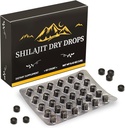 Shilajit Pure Himalay Resin Trockentropfen Tabletten |Himalaya Shiilajit, Immununterstützung, Natürliche Shiilajit | 85+Trace Minerals & Fulvic Acid for Energy, Pure Himalayan Resin 60 Tabletten (1 Packung)