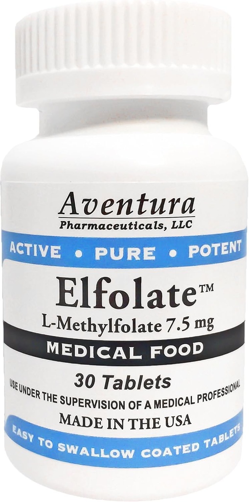 ELFOLATE® 7.5mg L-metilfolato Methylfolate Methylfolate Medical Food Supplemento professionale resistenza attiva puro Potent 30 compresse