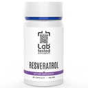 Trans-Resvératrol - 60 500mg Capsules - 3ème partie ACO fourni avec chaque lot# - Resvératrol pur - Pas de remplissage