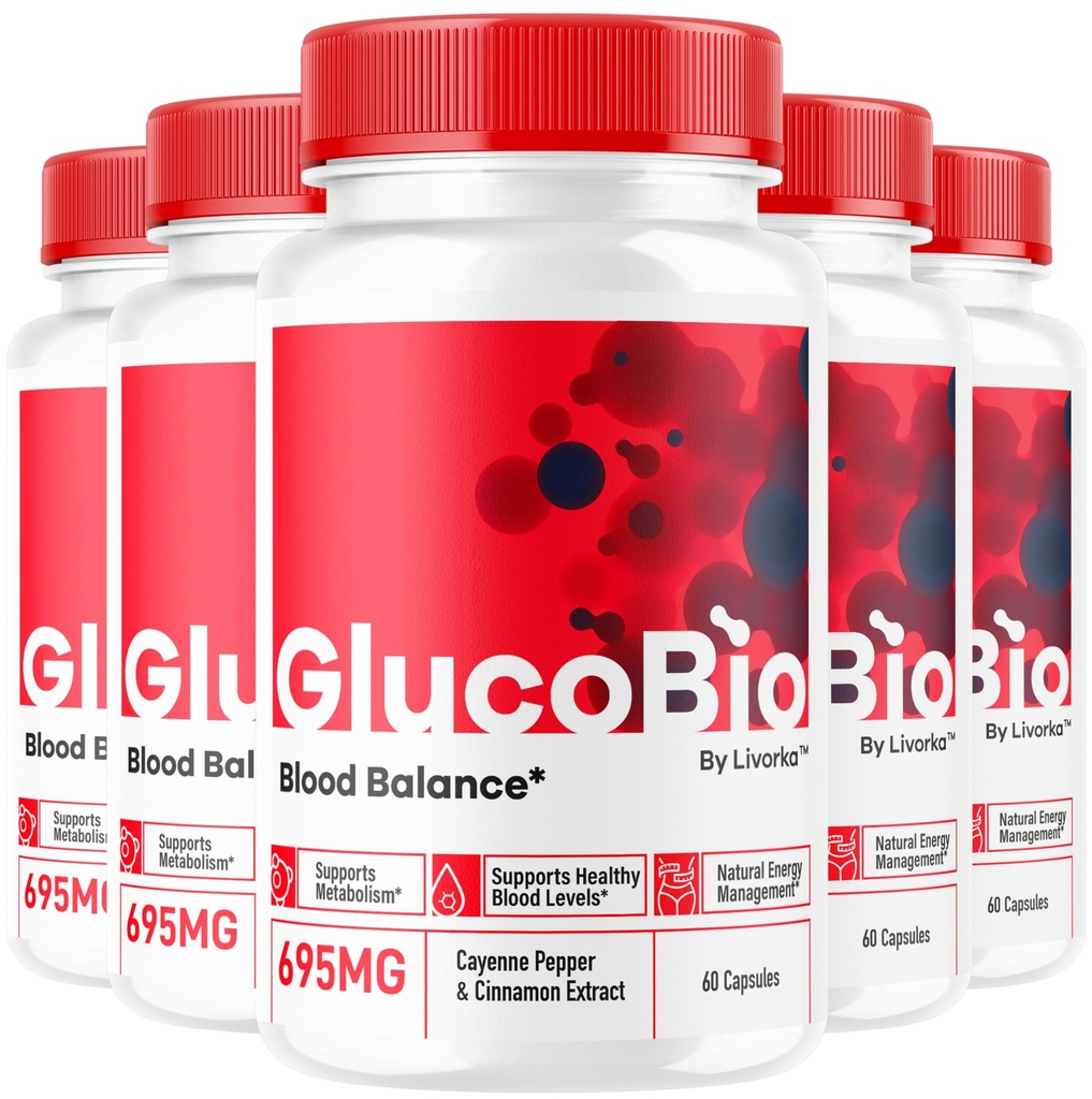 (5 Pack) GlucoBio Capsule - Pillole di Supporto Gluco Bio Ufficiale, Formula Avanzata per Bilancia Globale, Pillole GlucoBio, Integratore GlucoBio, Recensioni Glucovio, 150 Capsule per 5 Mesi