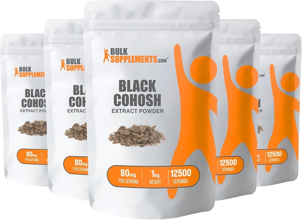 BulkSupplements.com Black Cohosh Extract Powder - Black Cohosh für Menopause Support - Black Cohosh Root Extract - Melanin Supplement - Black Cohosh Herb Supplement (5 Kilogramm - 11 Liter)