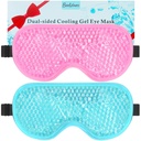 Masque pour les yeux en gel BeeVines, 2 masques de refroidissement pour les yeux puants pour les hommes et les femmes, Compresseur froid et chaud pour post-chirurgie, puffines, allergies, sinus et migraines