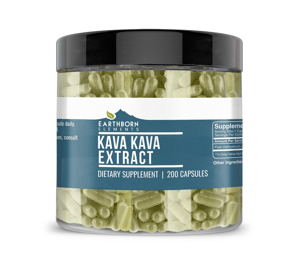 Erdnüsse Kava Kava-Extrakt, 200 Kapseln, Rein und unverdünnt, keine Zusatzstoffe