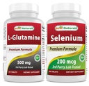 Best Naturals L-Glutamine 500 mg & Sélénium 200 mcg