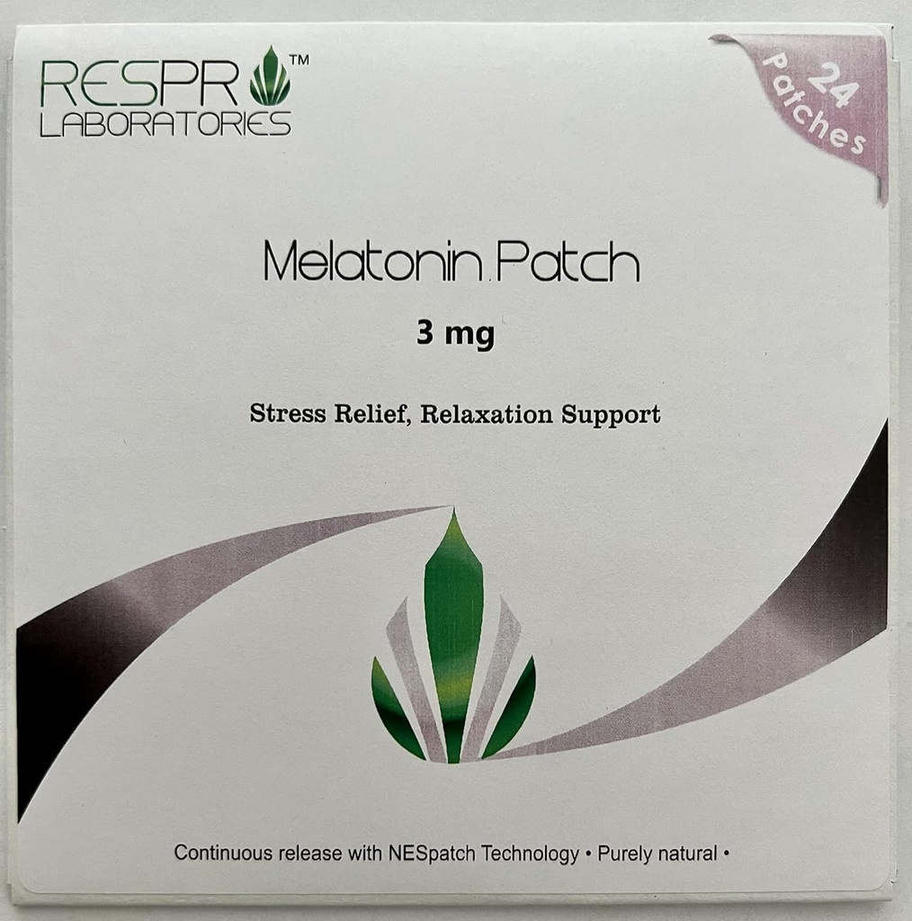 Respro Labs Natural Melatonin Patch, 3 mg (per Patch) rilascio continuo - 24 patch