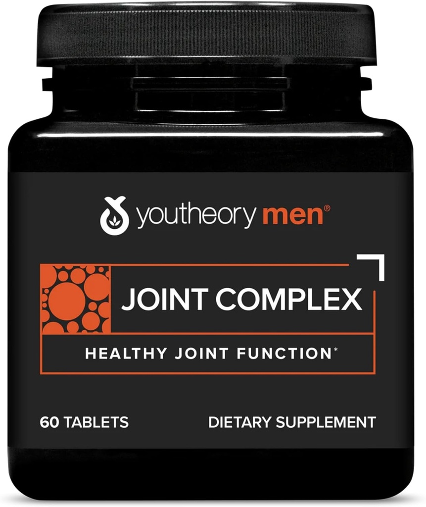 Youtheory Joint Complex per gli uomini – con Boswellia, Ginger, Turmeric, & UC-II Collagen, 60 compresse