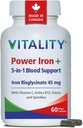 Vitality Power Iron and Spirulina, 60 CT