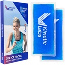 Gel Ice Pack riutilizzabili per lesioni da parte di Kinetic Labs (2 Pack) - Hot Cold Packs for Injuries 11" x 5.3" - Flessibile Ice Packs for Back Head Knee Shoulder Neck Ankle Elbow Feet Headaches Surgery (Large)
