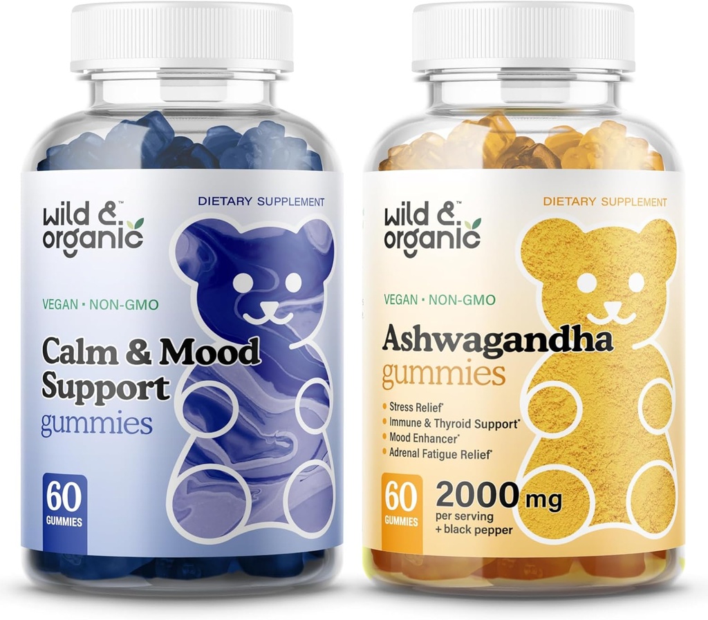 Gummies sauvages et biologiques et de calme et d'humeur