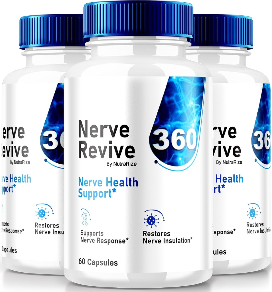 (3 Pack) Nerve Revive 360 Supplemento, Tutto Natural Nerve Supporto per il benessere generale, Formula Premium, NerveRevive 360 capsule di vitamina, Recensioni ufficiali (180 capsule)