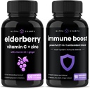 NutraChamps Elderberry und (2-Pack) Immun Boost Bundle