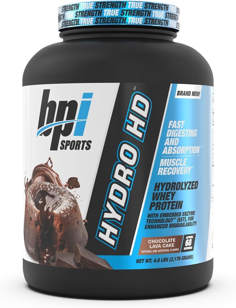 BPI Sports Hydro HD - 100% hydrolysiertes Whey Protein Pulver - Muskelwachstum, Erholung, 25g hydrolysiertes Protein, Low Carb, Low Sugar, Fast Absorbing (68 Servierungen, Chocolate Lava Cake)