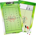 BETTERLINE Fußball Coaching Board Double-Sided Dry-Erase Clipboard für American Football Coaches - Kommt mit 2 erasable Pens