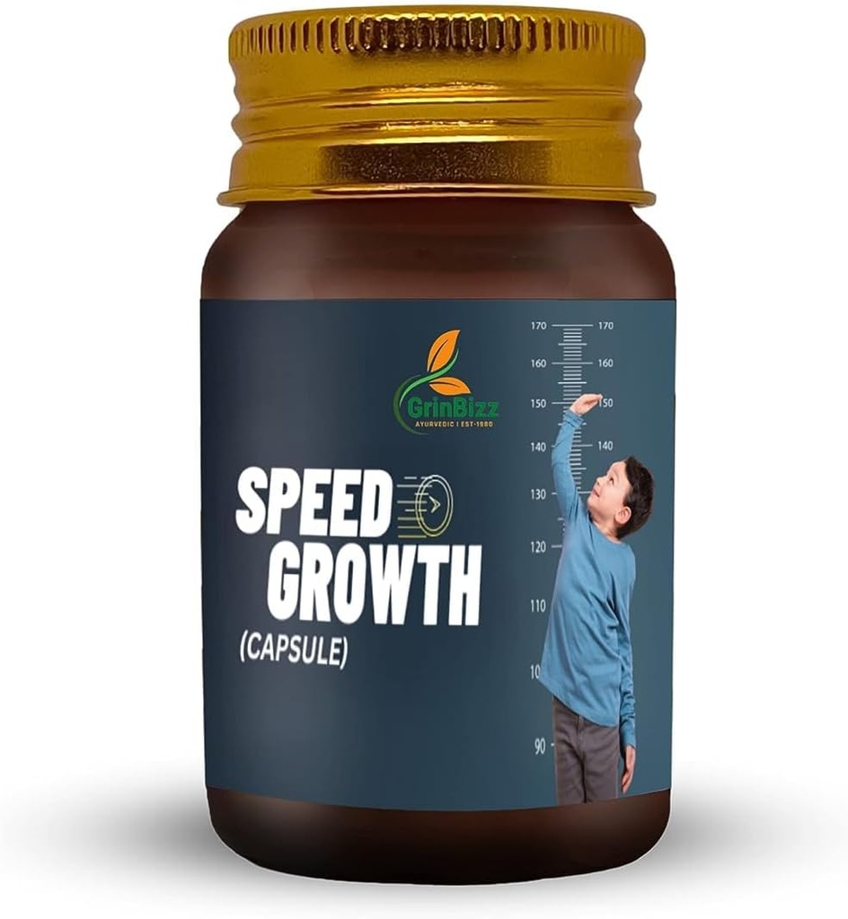 Sheltr Speed Growth Capsule Advanced Herbal Formel zu erhöhen Höhe | Wachstum auf | Höhe Wachstum | Körperwachstum | für Mädchen & Jungen | Keine Nebenwirkungen | 100% Ayurvedic (Speed Growth pk 15 Capsule)