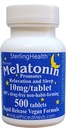 Melatonina 500 conteggio 10mg rapido dissolvere Vegan Super Forza