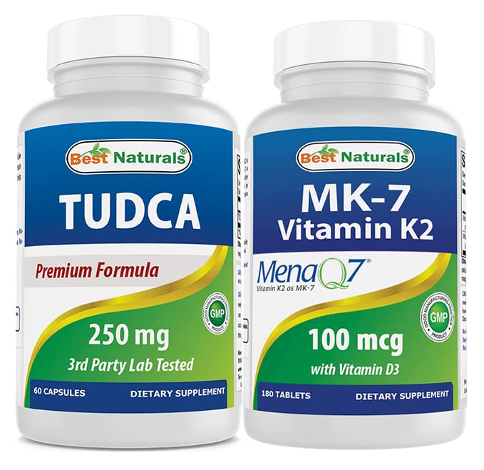 Best Naturals TUDCA 250mg & Vitamin K2 (MK7) mit D3